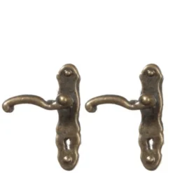 Antique Brass Dollhouse Miniature French Door Handles