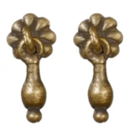 Antique Brass Dollhouse Miniature Cabinet Pulls