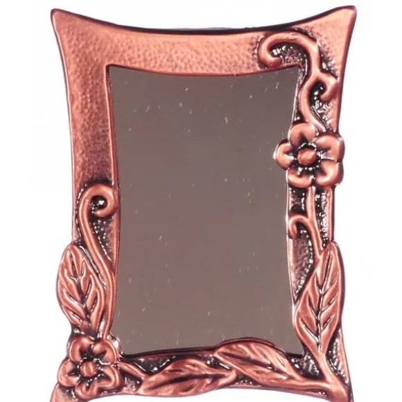 Antique Copper Dollhouse Miniature Mirror