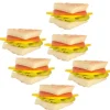 6 Assorted Dollhouse Miniature Sandwiches