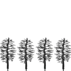 4 Bare Dollhouse Miniature Trees