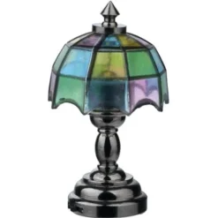 Battery-Operated Dollhouse Miniature Tiffany Table Lamp