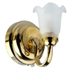 Battery-Operated Single Tulip Dollhouse Miniature Wall Sconce