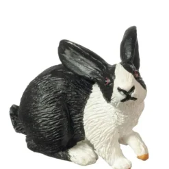 Black & White Dollhouse Miniature Rabbit
