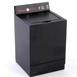 Black Dollhouse Miniature Washing Machine