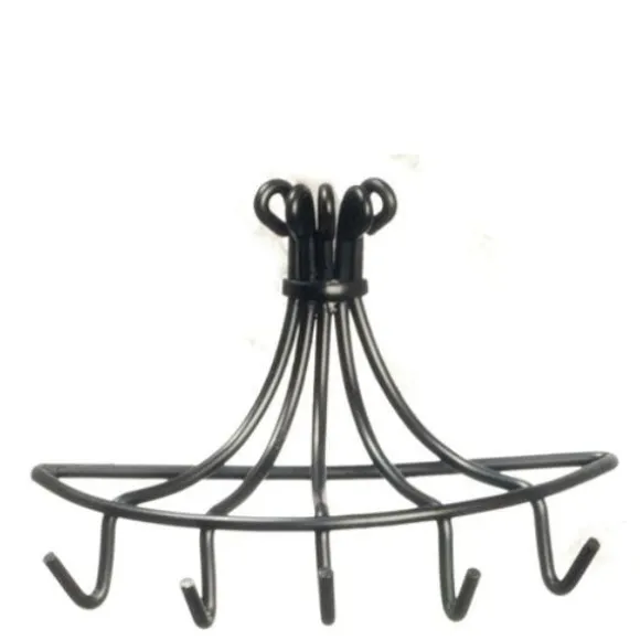 Black Dollhouse Miniature Pot Holder