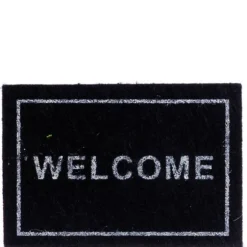 Black Dollhouse Miniature Welcome Mat
