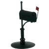 Black Dollhouse Miniature Rural Mailbox