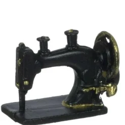 Black Dollhouse Miniature Sewing Machine