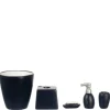Black Dollhouse Miniature Bath Accessory Set