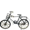 Black Dollhouse Miniature Bicycle with Basket