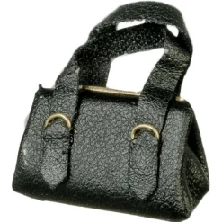 Black Dollhouse Miniature Purse