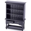 Black Dollhouse Miniature Hutch