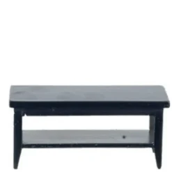 Black Dollhouse Miniature Coffee Table