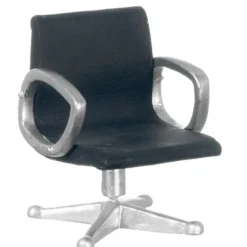 Black Eames Dollhouse Miniature Office Chair