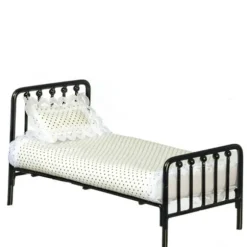 Black Wire Dollhouse Miniature Twin Bed