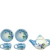 Blue Dollhouse Miniature Tea Set