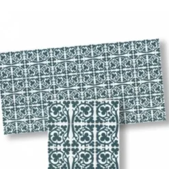 Blue Flower Dollhouse Floor Tile