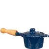 Blue Spatter Dollhouse Miniature Saucepan