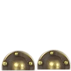 Brass Dollhouse Miniature Half-Round Drawer Pulls
