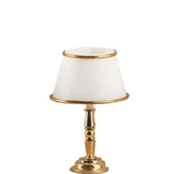 Brass Dollhouse Miniature Table Lamp