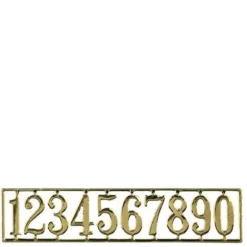 Brass Dollhouse Miniature House Numbers Set