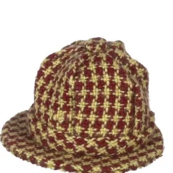Checkered Dollhouse Miniature Men's Hat