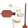 Chrysnbon Dollhouse Miniature Bathroom Accessories Set