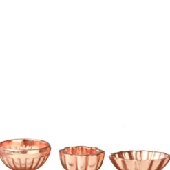 Copper Dollhouse Miniature Bundt Cake Pans