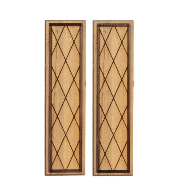 Crosshatch Dollhouse Miniature Shutters