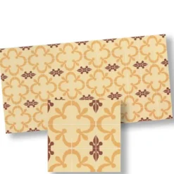 Dark Brown & Yellow Mosaic Dollhouse Floor Tile