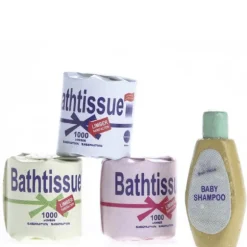 Dollhouse Miniature Bathroom Tissue & Shampoo Set