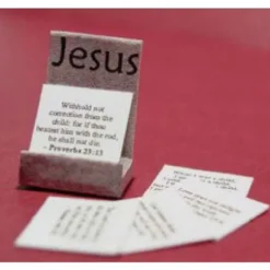 Dollhouse Miniature Bible Messages Card Holder