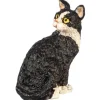 Dollhouse Miniature Black & White Looking Cat