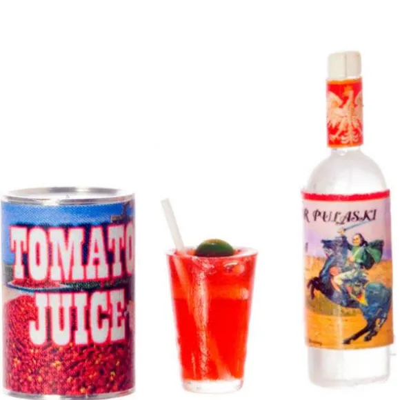 Dollhouse Miniature Bloody Mary Set