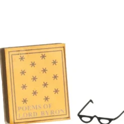 Dollhouse Miniature Book with Glasses