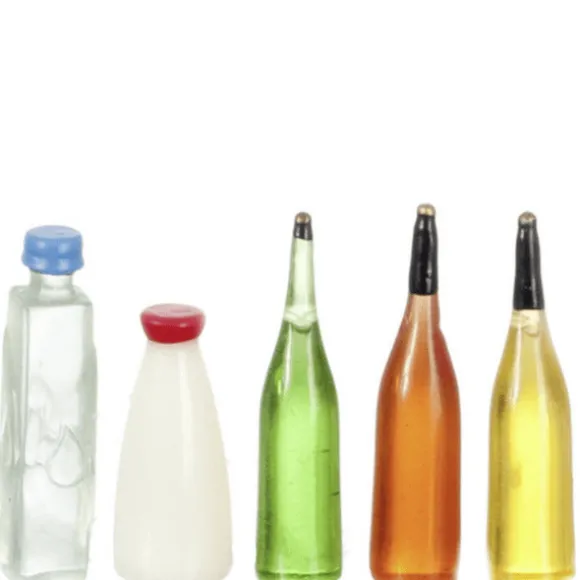 Dollhouse Miniature Bottle Set