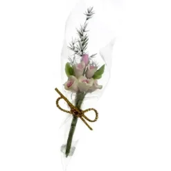 Dollhouse Miniature Bouquet of Pink Roses