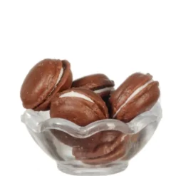 Dollhouse Miniature Bowl of Chocolate Cookies