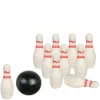 Dollhouse Miniature Bowling Pins with Ball