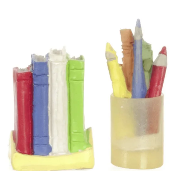 Dollhouse Miniature Bureau Set