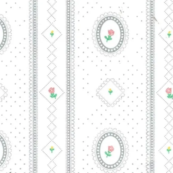 Dollhouse Miniature Cameo Stripe Wallpaper