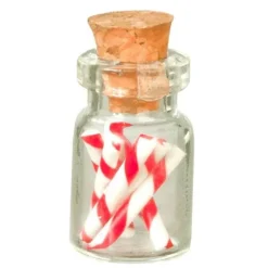 Dollhouse Miniature Candy Canes in a Jar