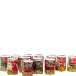 12 Dollhouse Miniature Cans of Vegetables