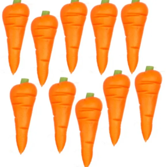 10 Dollhouse Miniature Carrots