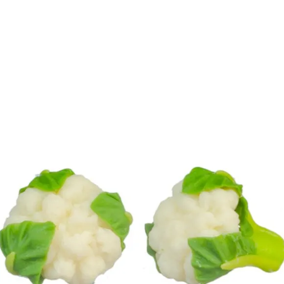 2 Dollhouse Miniature Cauliflowers