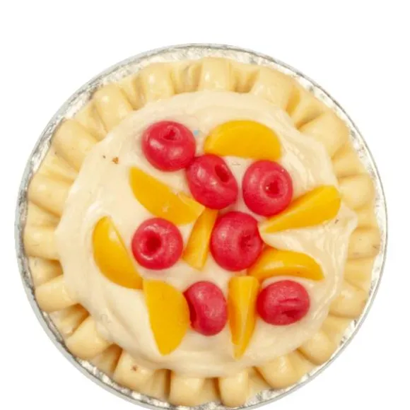 Dollhouse Miniature Cherry & Peach Pie