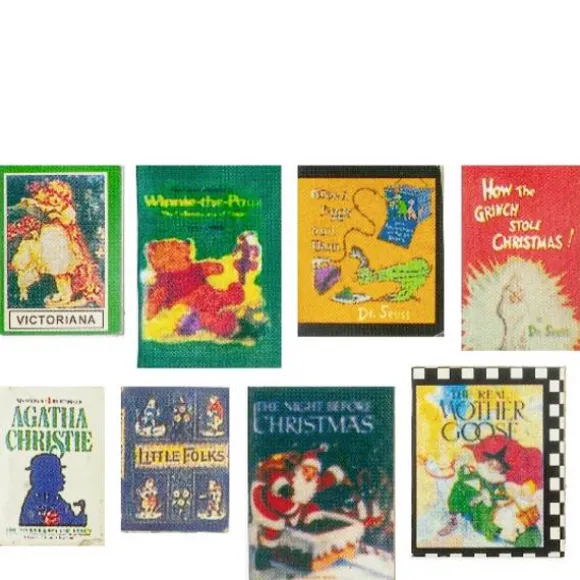 8 Dollhouse Miniature Children's Books