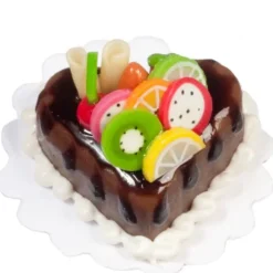 Dollhouse Miniature Chocolate Heart Cake