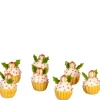 7 Dollhouse Miniature Christmas Cupcakes